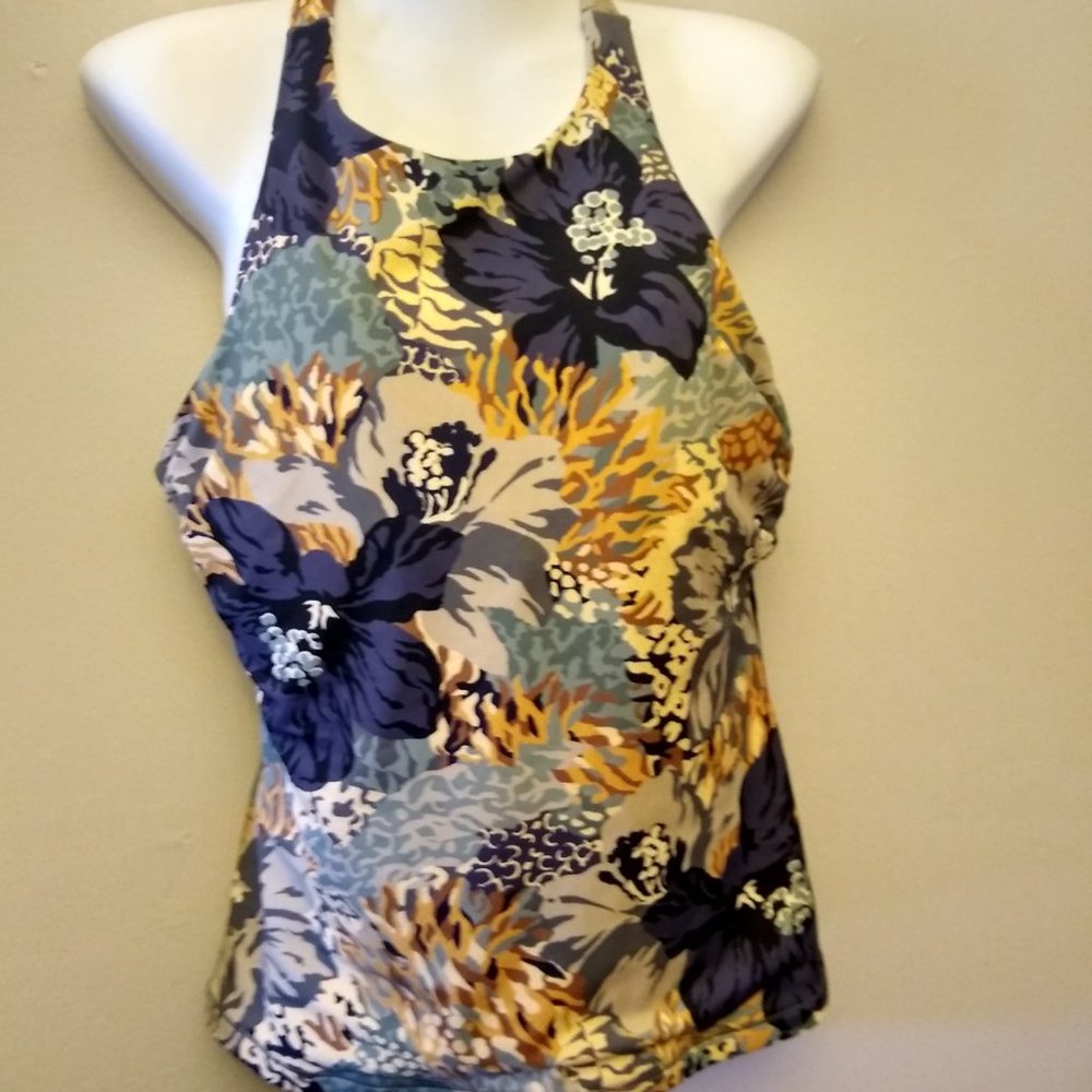 Athleta Freestyle Tropical Tankini Top